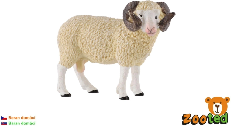 Kunststofffigur eines Hausschafs, 9 cm