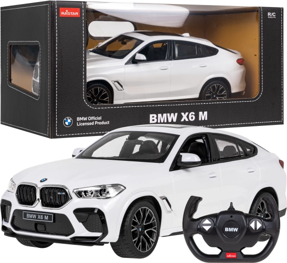 Rastar BMW X6 M 1:14 RC-Auto mit 2,4-GHz-Fernsteuerung – Weiß