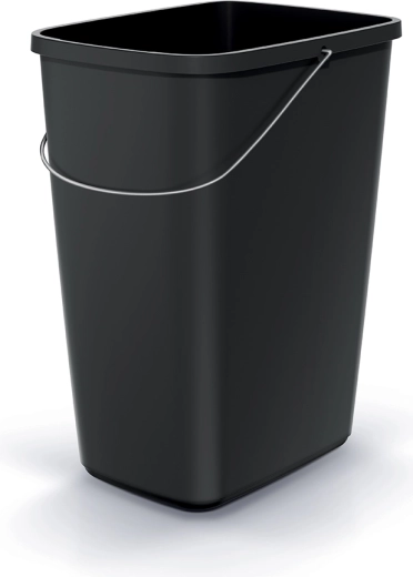 Abfalleimer Compacta Q Basic 9 l aus recyceltem Kunststoff, Kippdeckel