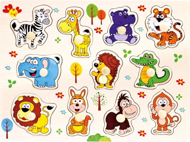 Bino Holzpuzzle Safari 11 Teile