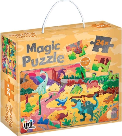 Glitzerndes Puzzle in einer Schachtel – Dinosaurier