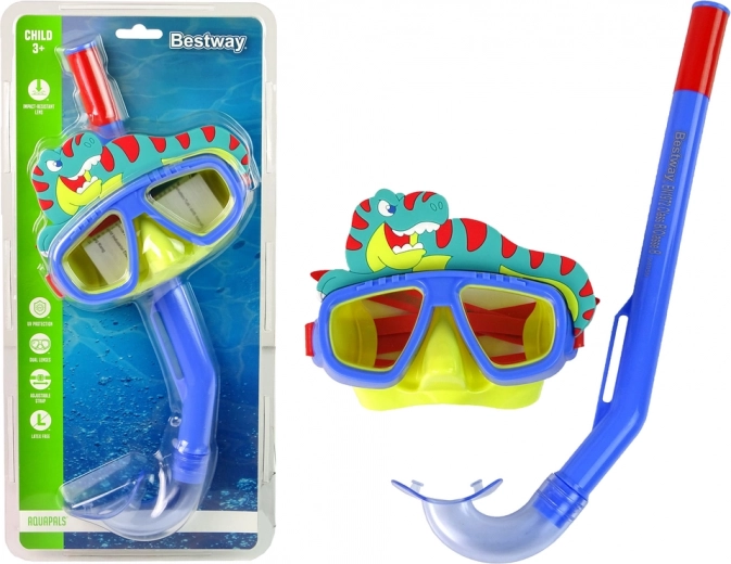 Kinder-Tauchset mit Schnorchel – Tiermotive, blau Bestway – Blau
