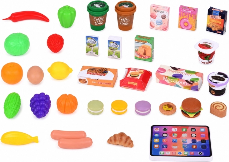 Umfangreiches Lebensmittel-Set für das Einkaufsspiel