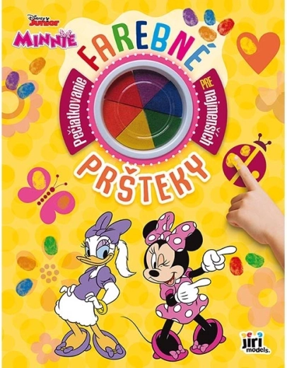Bunte Fingerfarben mit Minnie-Maus-Buch