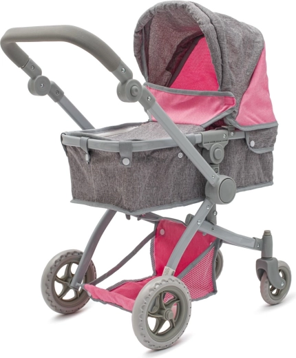 Puppenwagen 2in1 Baby Mix Sophie rosa-grau