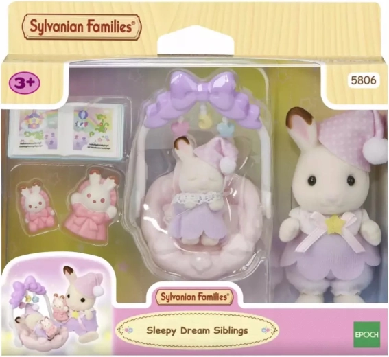 Sylvanian Families schlafende Geschwister – Schokoladenkaninchen