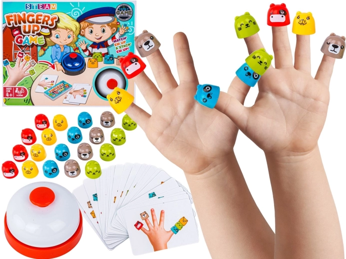 Fingers Up Game – Reaktionsspiel mit Fingerhüten und Klingel