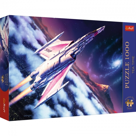 Trefl Puzzle Premium Plus Tea Time: Flug ins Weltall 1000 Teile
