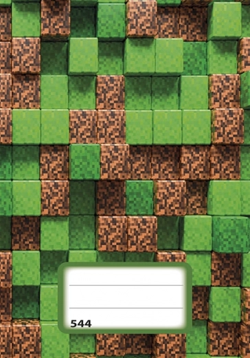 Heft A5 mit Linien Pixelwürfel