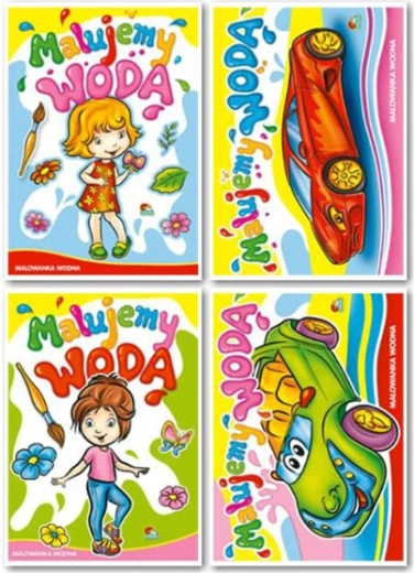 Malen mit Wasser – Ausmalbilder für die Kleinsten mit Stickern