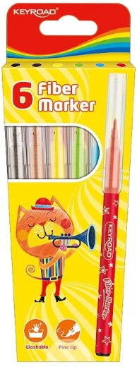 Auswaschbare Marker Keyroad, Set mit 6 Farben