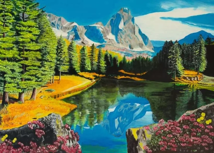 Ravensburger Puzzle Spiegelung eines Felsbergs XXL 300 Teile