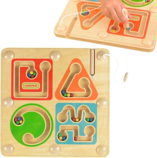 Masterkidz hölzernes magnetisches Labyrinth Montessori – Schreiben und Feinmotorik