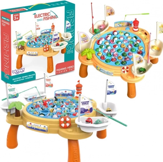 Interaktiver Angelspiel-Tisch Piratenschiff für Kinder