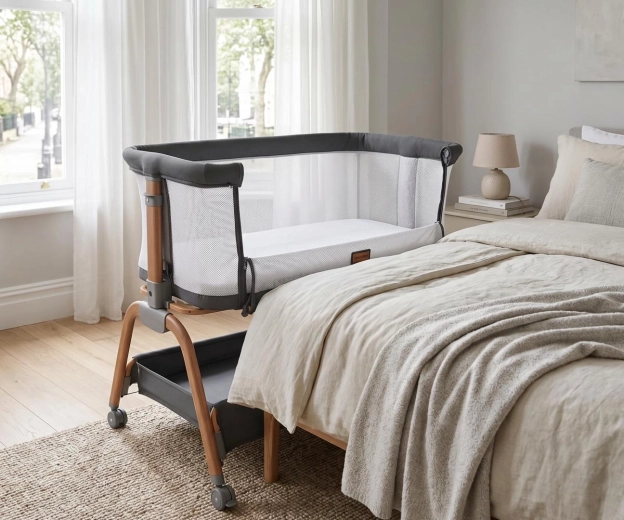 2-in-1: Beistellbett und freistehendes Bett