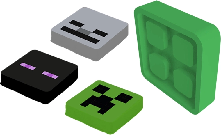 Pixie Crew Minecraft-Anstecker mit reflektierendem Element