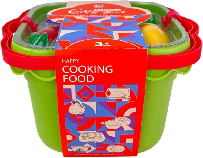 Korb mit Schneide-Obst und -Gemüse, Set für Kinder