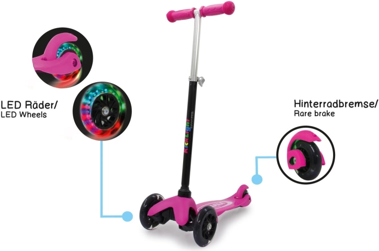JAMARA KickLight Kinderroller rosa