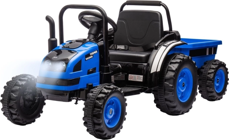 Elektrischer Traktor mit Anhänger Milly Mally Farmer blau