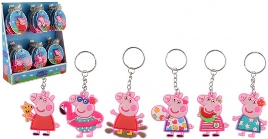 Peppa-Wutz-Schlüsselanhänger 10 cm – Gummi-Anhänger für Schlüssel und Rucksack