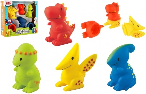 Set zerlegbarer Spritz-Dinosaurier für die Badewanne LITTLE HERO MIX 'N MATCH