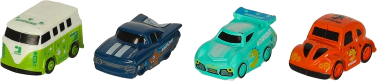 Vier kleine Autos für das Rennspiel