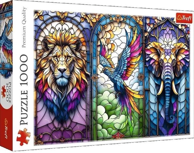 Puzzle Buntglas: Tiere – 1000 Teile