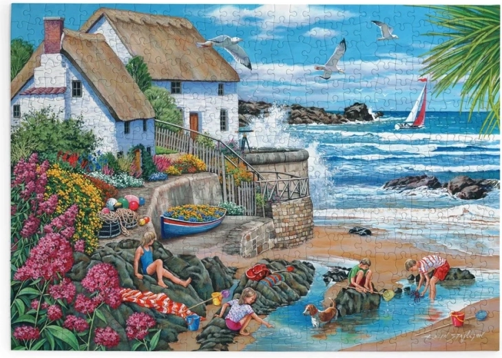 Puzzle House of Puzzles Häuser an der Küste, 500 große Teile