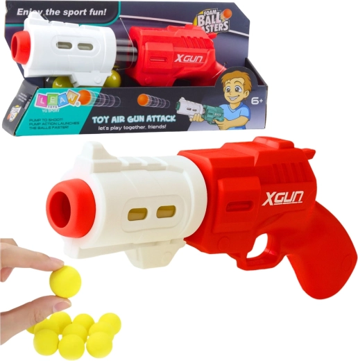 Schaumstoffkugel-Pistole XGUN, rot, 6 Stk.