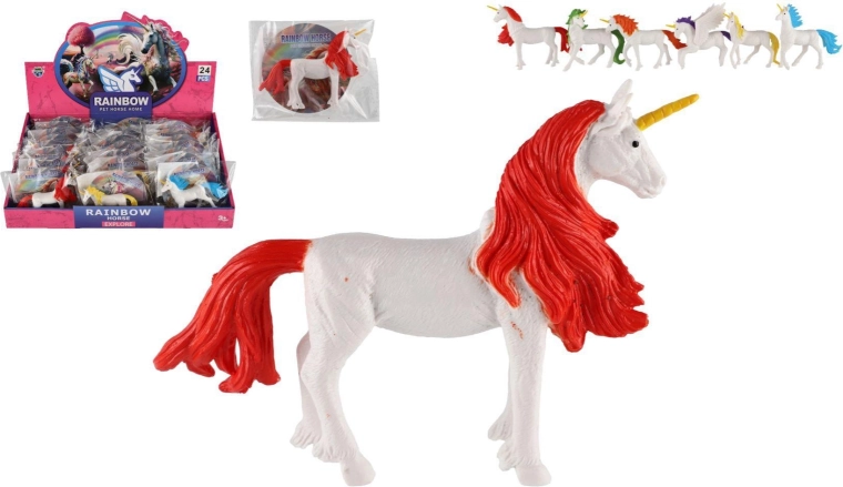 Einhornfigur 13 cm – Mix aus 6 Farben (im Beutel, 24 Stk. im Display)