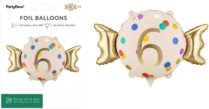 Folienballon Bonbon 61 × 37 cm, Farbmix