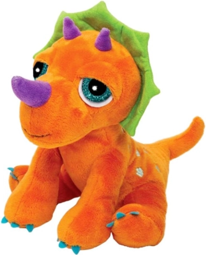 Plüsch-Dinosaurier Triceratops – weiche Handpuppe/Boa