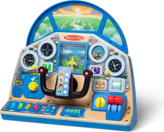 Realistisches Cockpit mit vielen Bedienelementen