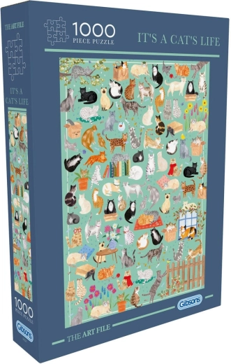 Gibsons Puzzle The Art File: Katzenleben 1000 Teile