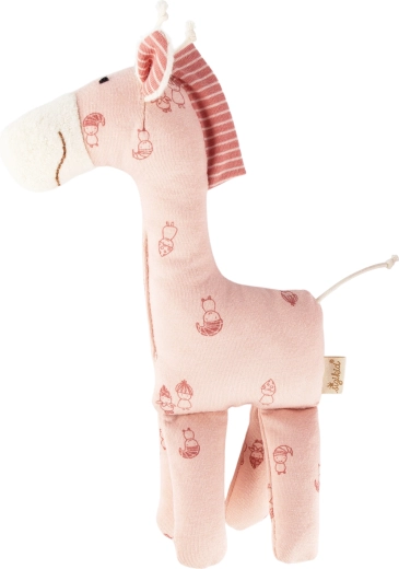 Sigikid rosa Plüsch-Giraffe – erstes Kuscheltuch für Babys