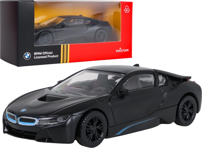 Metallmodell BMW i8 RASTAR im Maßstab 1:43, schwarz