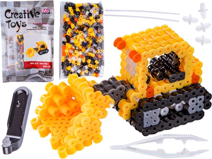 Bügelperlen 3D Bulldozer im Beutel