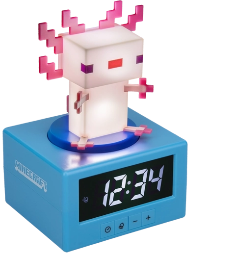 Minecraft Wecker Axolotl – analoger Wecker für MINECRAFT-Fans
