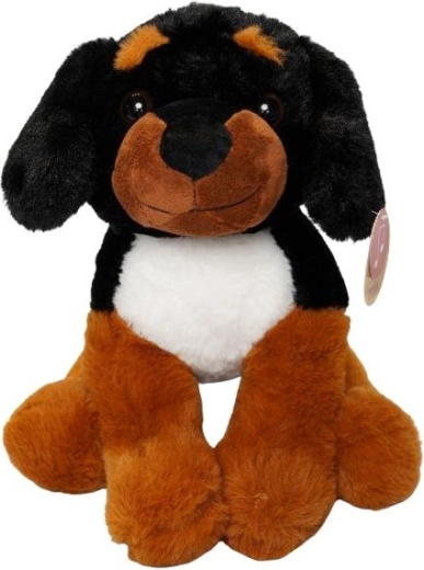 Sitzender Plüschhund