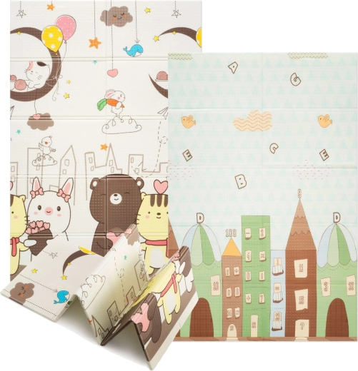 Beidseitiges Design mit lehrreichen Motiven