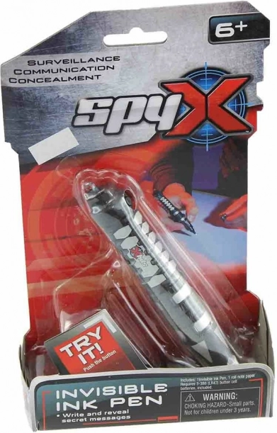 SpyX Spionagestift mit unsichtbarer Tinte und UV-Licht