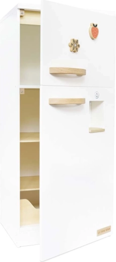 Öffnbarer Kühlschrank mit Ablagen und Fächern