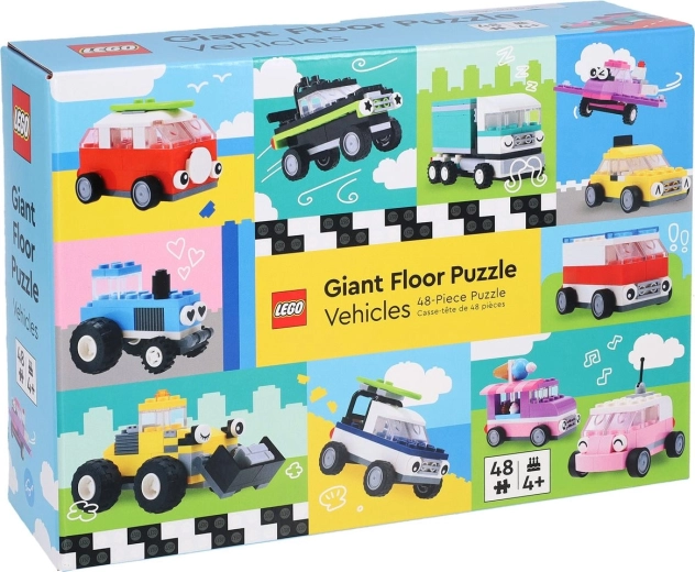 Chronicle Books riesiges LEGO-Bodenpuzzle: Fahrzeuge, 48 Teile