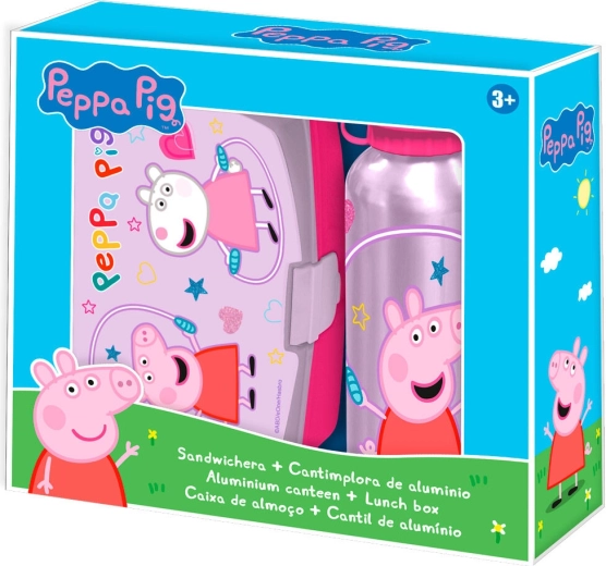 Peppa Pig Brotbox und Aluminium-Trinkflasche