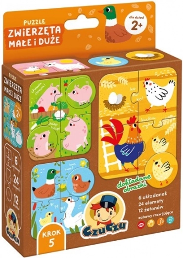 Puzzle Tiere klein und groß – erstes Puzzle und einfaches Spiel