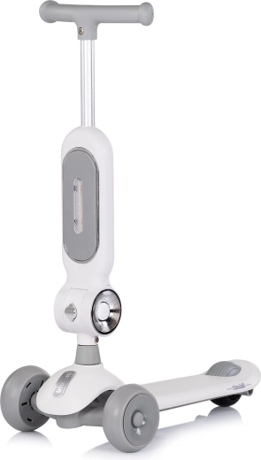 Chipolino Roller Bloomi 2-in-1 Grey Kinder-Dreiradroller mit Sitz und leuchtenden Rollen