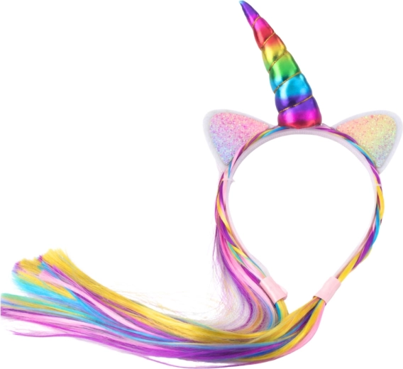 Regenbogenhorn und glitzernde Öhrchen