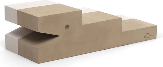 bObles Krokodil M Sand Grey – sensorisches Balance-Spielzeug für Kinder