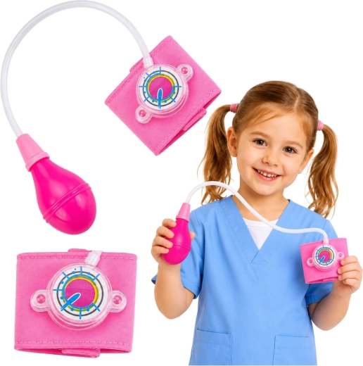 Rosa Kinder-Blutdruckmessgerät zum Spielen mit beweglichem Zeiger