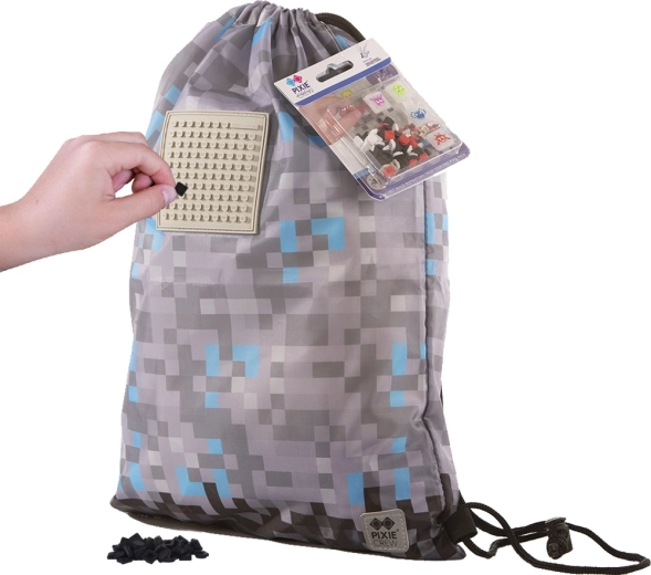 Pixie Crew Turnbeutel Minecraft grau-blau